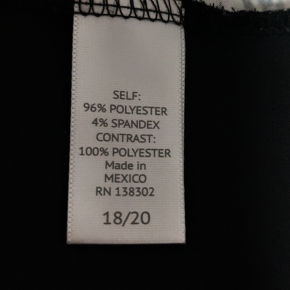 Sheer Back Black Top / Size 2X / EUC - Picture 7 of 9